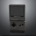 Retro Game Boy Handheld Electronic Gaming Console With Screen And Buttons 3d model