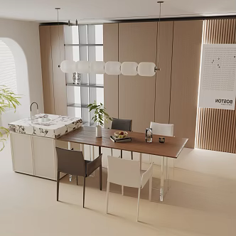Modern table combination 3d model