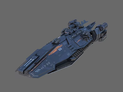 Modern battleships 3d model