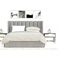 Modern Double Bed 3d model