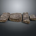 Textured Natural Stone Components with Various Shapes for Garden Landscape Decoration