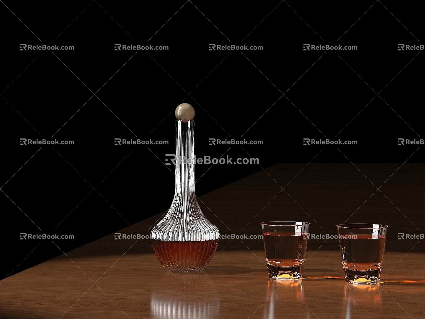 Wine Wine Wine Cocktail Glass Wine Bottle 3d model