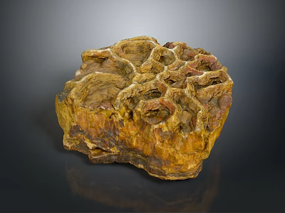 Natural Honeybee Honeycomb With Brownish Yellow Color And Intricate Hexagonal Cells 3d model
