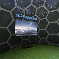 Futuristic New Moon Base With Hexagonal Structure And Green Interior Habitat