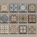 Diverse Decorative Floor Tiles With Intricate Patterns And Classic Styles 3d model