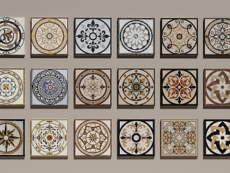 Stone mosaic floor tile mosaic floor tile 3d model