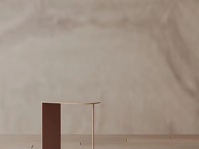Modern Bedside Table Design With Sleek Metal Frame And Wooden Top 3d model