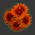 Blooming Red Gerbera Flowers With Green Stems Against Gray Background