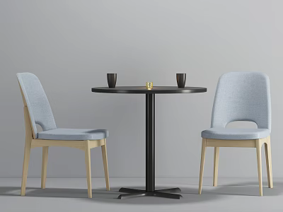 Modern Casual Table and Chair Combination Dining Table and Chair 3d model