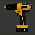 Cordless Electric Drill With Yellow And Black Design Ergonomic Handle And Powerful Motor