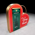 Heart Shaped Structure With Green Door Crown Emblem TRADITION Voice Lock Golden Frame Red Lights