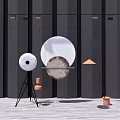 Modern lighting combination floor lamp 3d model