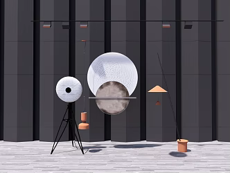 Modern lighting combination floor lamp 3d model