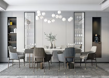 Light Luxury Restaurant 3d model