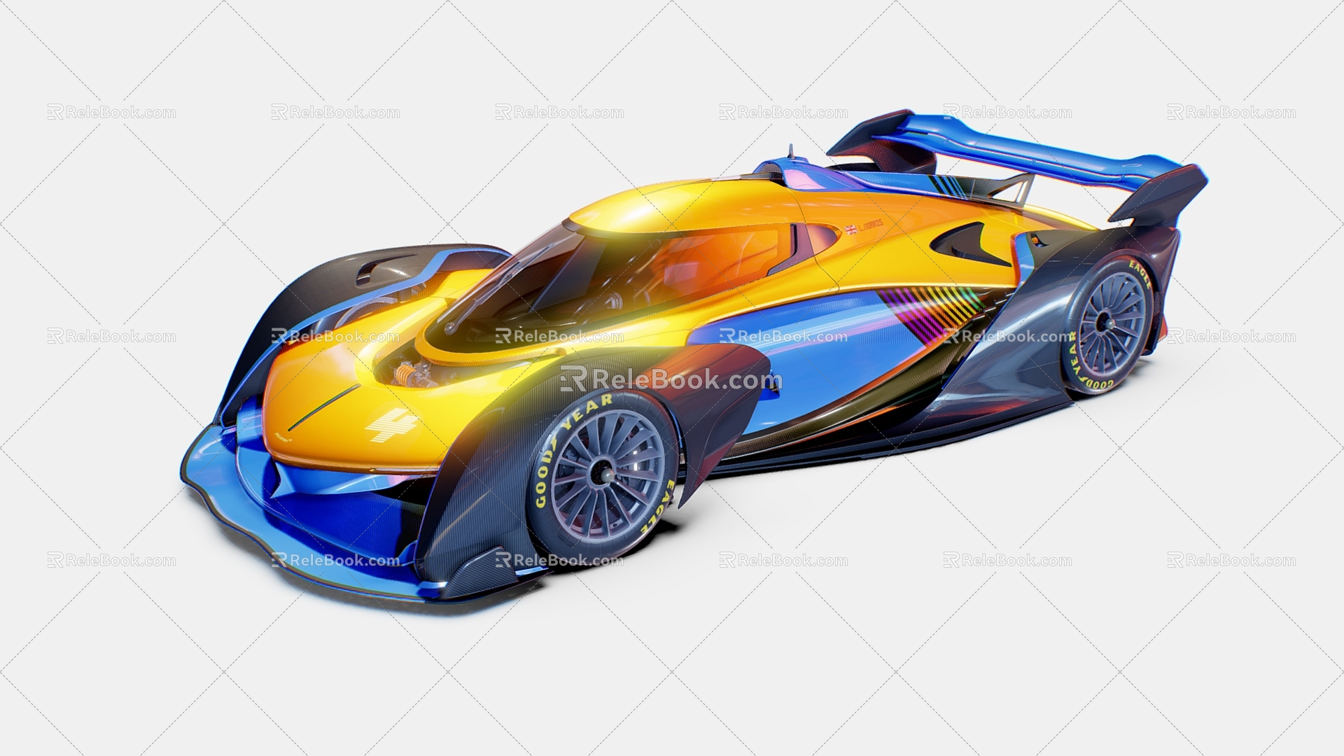 McLaren solus gt sports car super racing luxury car super sports car low face number low model simple model game sub-era film and television level 3d model