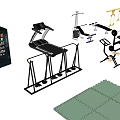 Essential Home Gym Sports Equipment Treadmill Strength Machines And Exercise Mat