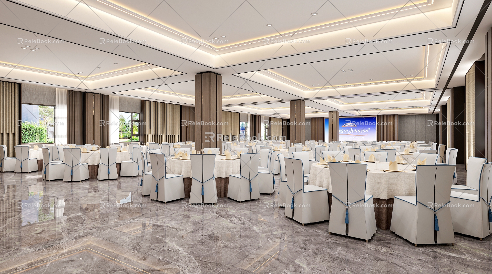 Modern Ballroom 3d model