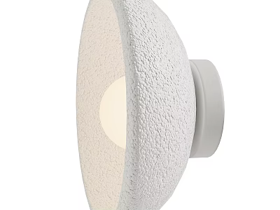 Textured White Modern Wall Light With Contemporary Design And Warm Glow 3d model