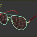 Luxury Jewelry Sunglasses With Red Frame Gold Accents And Brown Lenses