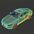Silver Modern Sedan With Sunroof Black Wheels And Sleek Reflective Finish