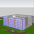 Modern Dormitory 3d model