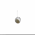 Modern Minimalist Light Grey Hanging Swing Chair With Soft Cushion For Cozy Indoor Leisure