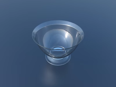Transparent Glass Dinnerware Set with Bowl and Stable Base for Dining Use 3d model