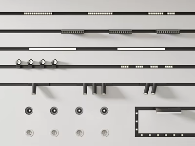 Modern Downlights And Spotlights With Sleek Design For Home And Commercial Lighting 3d model