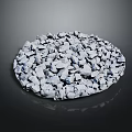 Premium Natural Wood And Stone Materials Featuring Gray Crushed Stone Gravel