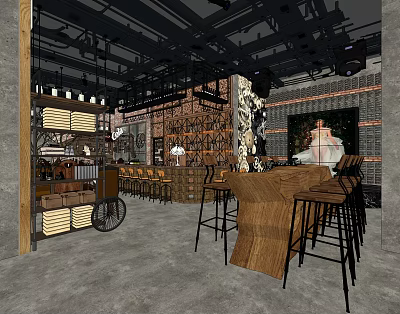 INDUSTRIAL LOFT BAR 3d model