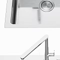 Modern Stainless Steel Kitchen Sink Single Bowl With Sleek Design And Faucet