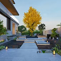 Modern Detached Villa Exterior Design With Garden Greenery Parking Space And Balcony