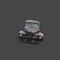 Vintage Rusty Classic Car With Weathered Exterior And Old Design Details