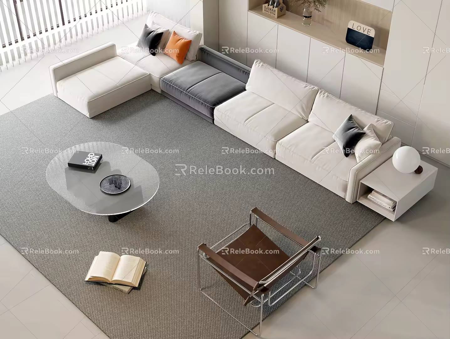 Modern Sofa Coffee Table Combination Sofa 3d model