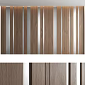 Modern Interior Background Wall With Copper Gray Stripes And Geometric Patchwork Design 3d model