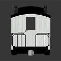 3D White Train Carriage Model With Black Roof Multiple Windows And Smooth Surface Reflection 3d model