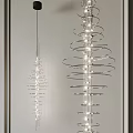 Modern Spiral Pendant Lights With Metal Frame And LED Illumination For Interior Design
