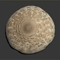 Brown Spotted Mushroom With Slender Stem And Root Like Base Structure