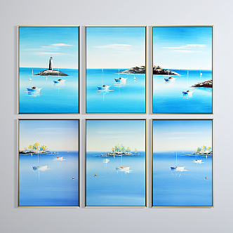 Modern Oil Painting Decorative Painting 3d model