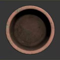 Copper Decorative Household Cup With Tall Stem Intricate Patterns And Green Accents