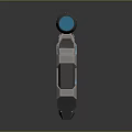 Futuristic Sniper Rifle Weapon Featuring Metallic Scope Blue Accents And Ergonomic Structure