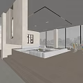 Modern Rest Area Sink Rest Area 3d model