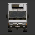 White Refrigerated Truck With Quick Cool Logo And Blue Snowflakes Design