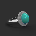 Elegant Silver Ring With Blue Gemstone And Radiant Edge Design
