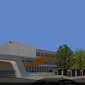 Modern Industrial Factory Complex With Multiple Buildings Green Areas And Parking Spaces