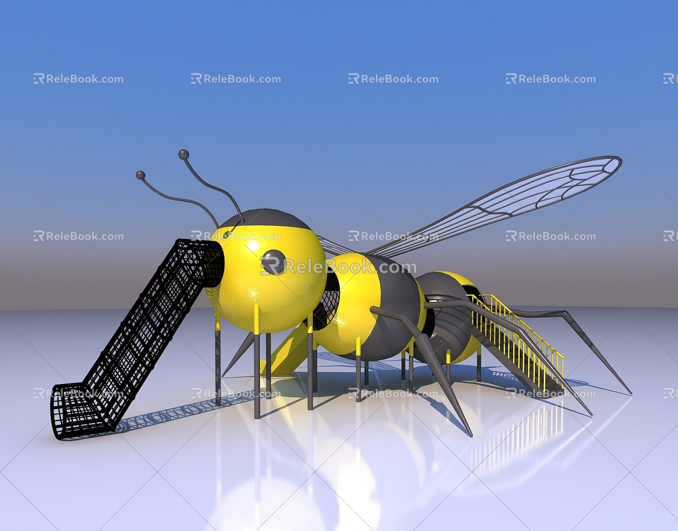 Amusement equipment bee climbing slip 3d model