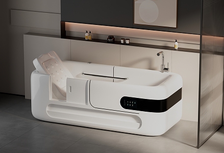 Light Luxury Bathtub Scene 3d model