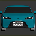 Sleek Blue Modern Sports Car With Black Roof White Wheels And Reflective Surface