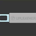 UPLEATHER USB Flash Drive With Gray Body And Light Blue Loop