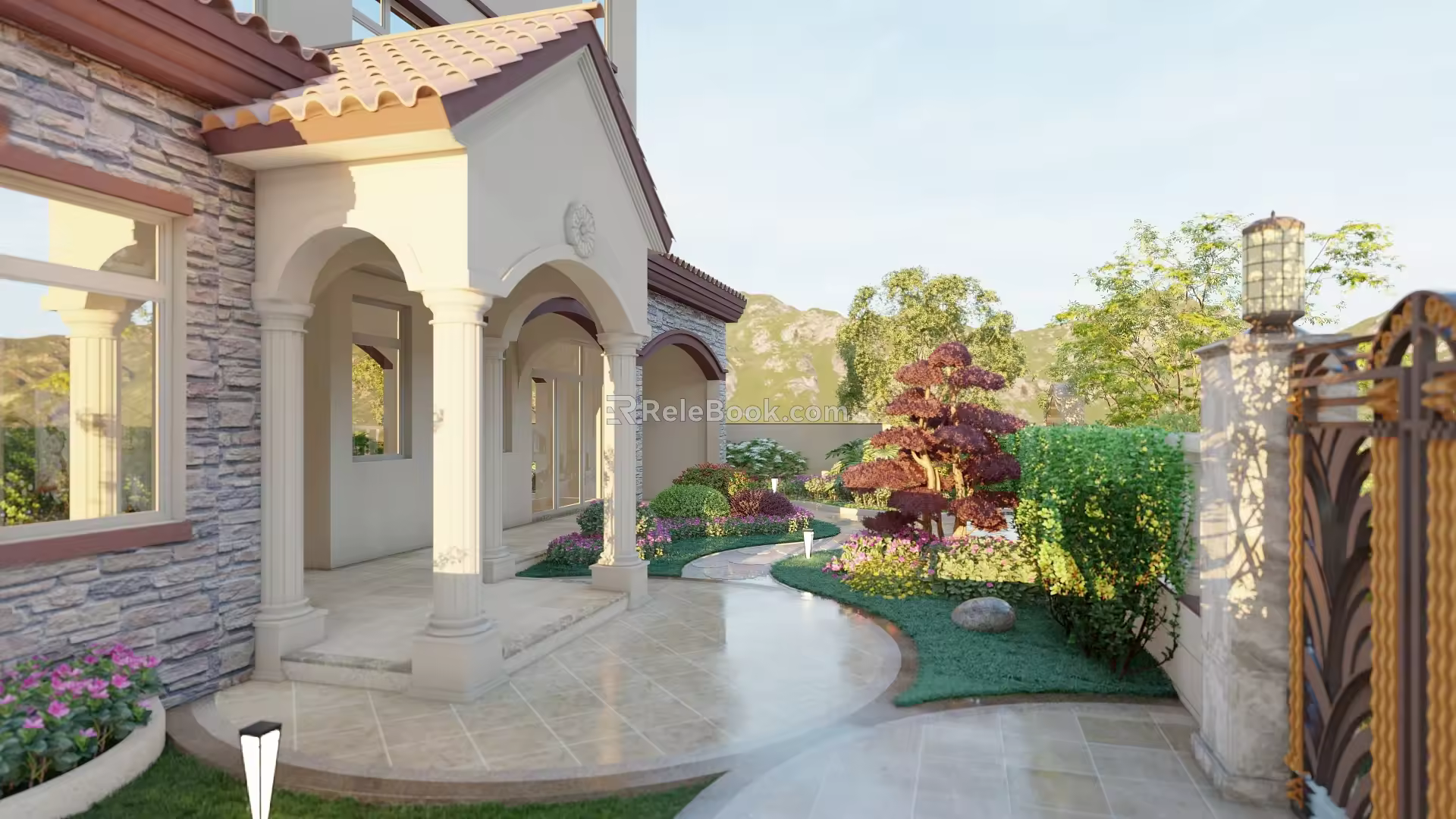 Courtyard Garden SU Model 3d model